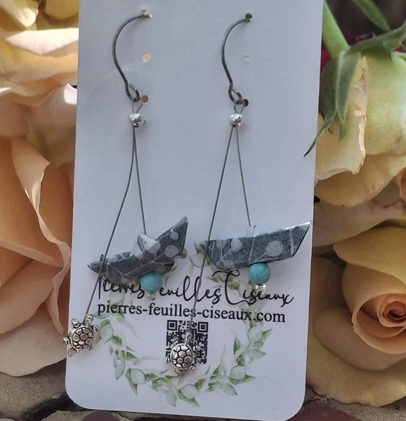 Boucles bateaux origami
