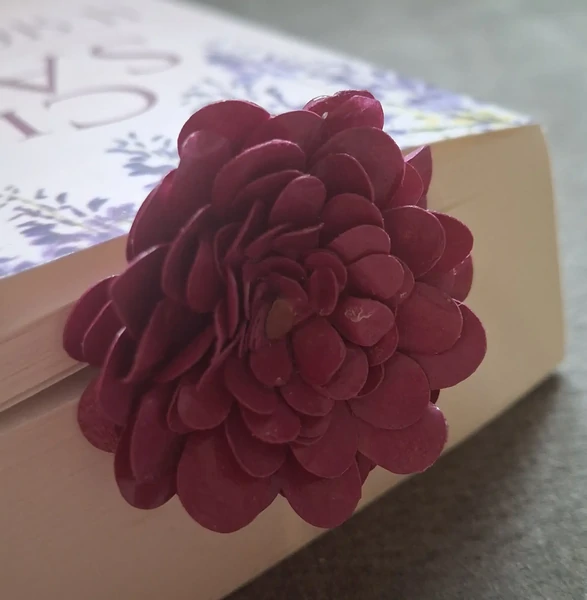 Fleur de livre framboise 2